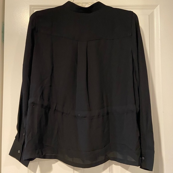 Banana republic sheer black button up - Picture 2 of 2